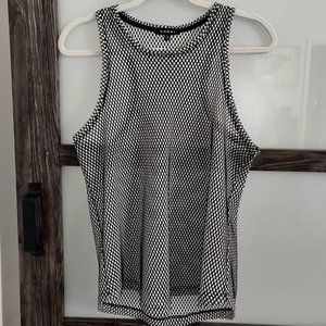 Koral - Activewear Tank Top Black&White Mesh Size M